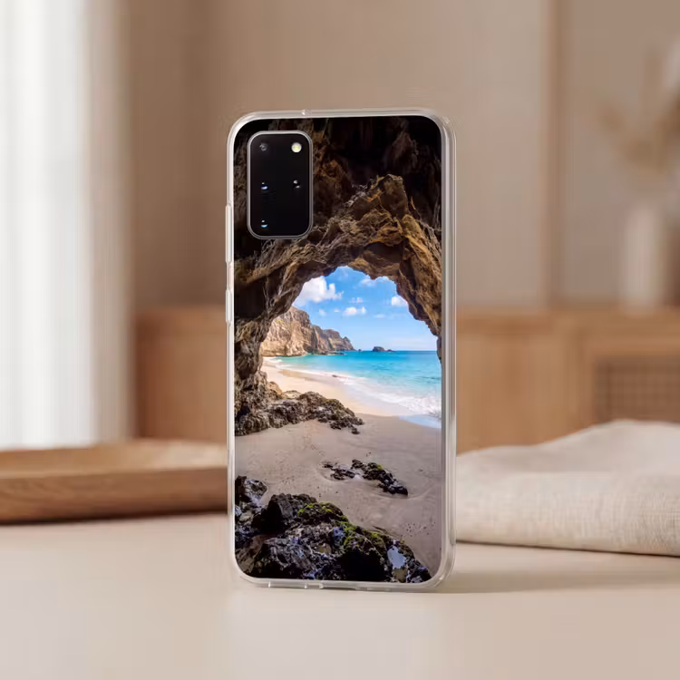 Telefoonhoesje - Grot - Strand - Zee - Blauw — 3