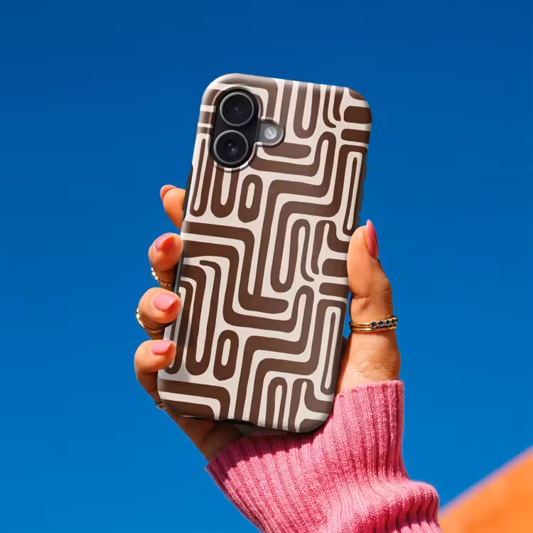 Telefoonhoesje Toughcase - Abstract - Patroon - Bruin — 2