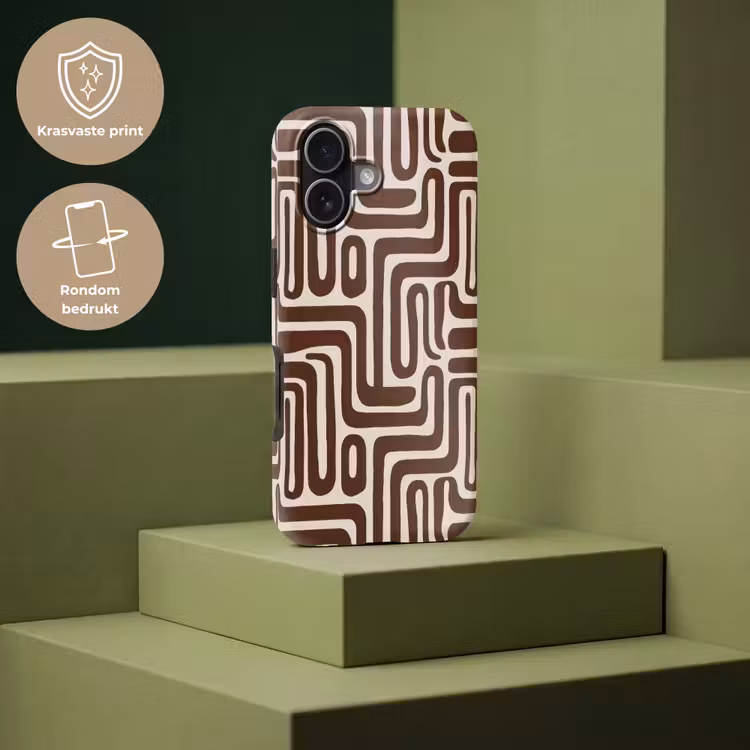 Telefoonhoesje Toughcase - Abstract - Patroon - Bruin — 7