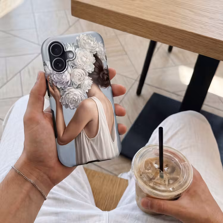 Telefoonhoesje Toughcase - Bloemen - Vrouw - Wit — 4
