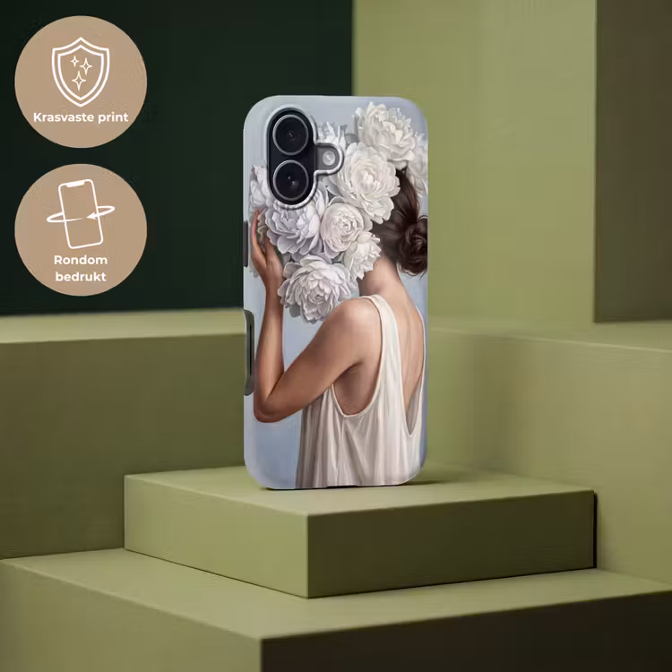 Telefoonhoesje Toughcase - Bloemen - Vrouw - Wit — 7