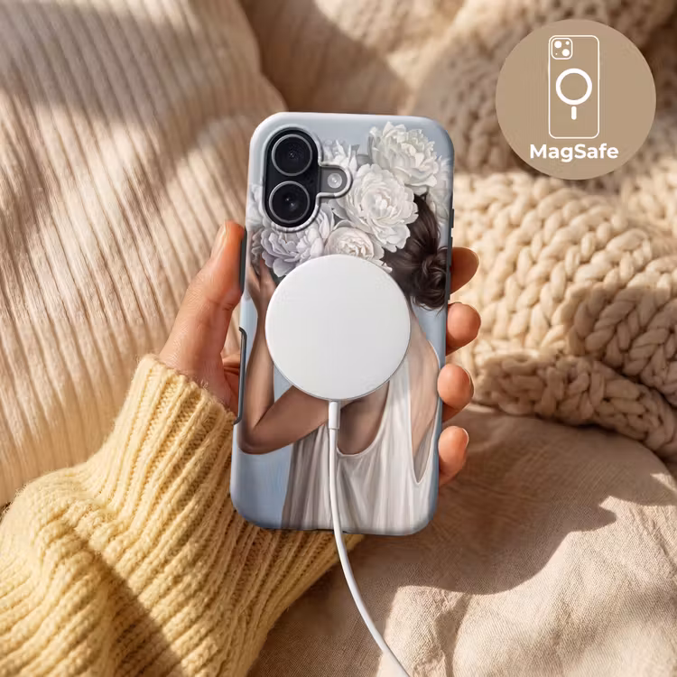Telefoonhoesje Toughcase - Bloemen - Vrouw - Wit — 8