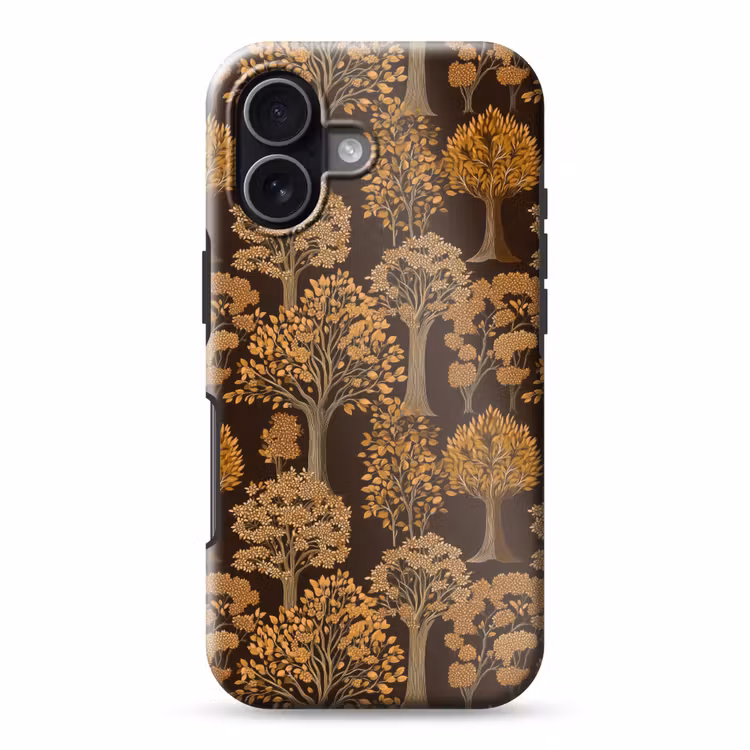 Telefoonhoesje Toughcase - Bomen - Patroon - Bruin — 1