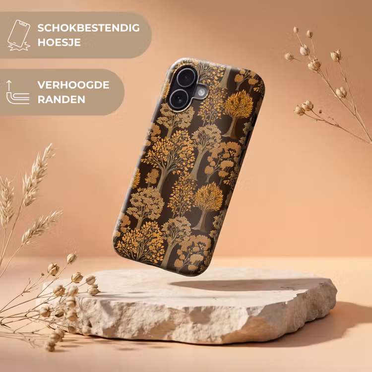 Telefoonhoesje Toughcase - Bomen - Patroon - Bruin — 5