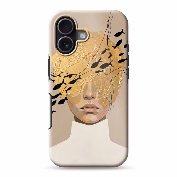 Telefoonhoesje Toughcase - Modern - Vrouw - Goud — 1