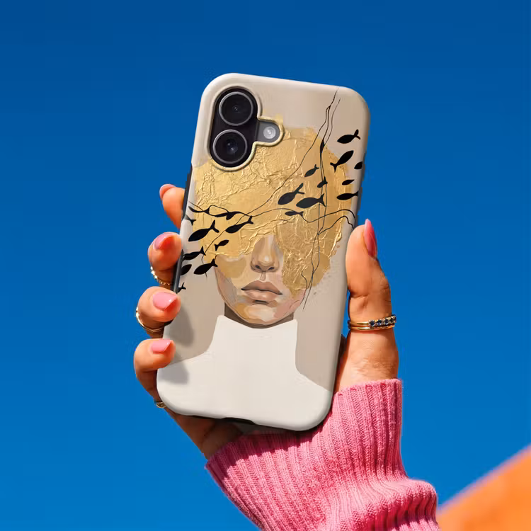 Telefoonhoesje Toughcase - Modern - Vrouw - Goud — 2