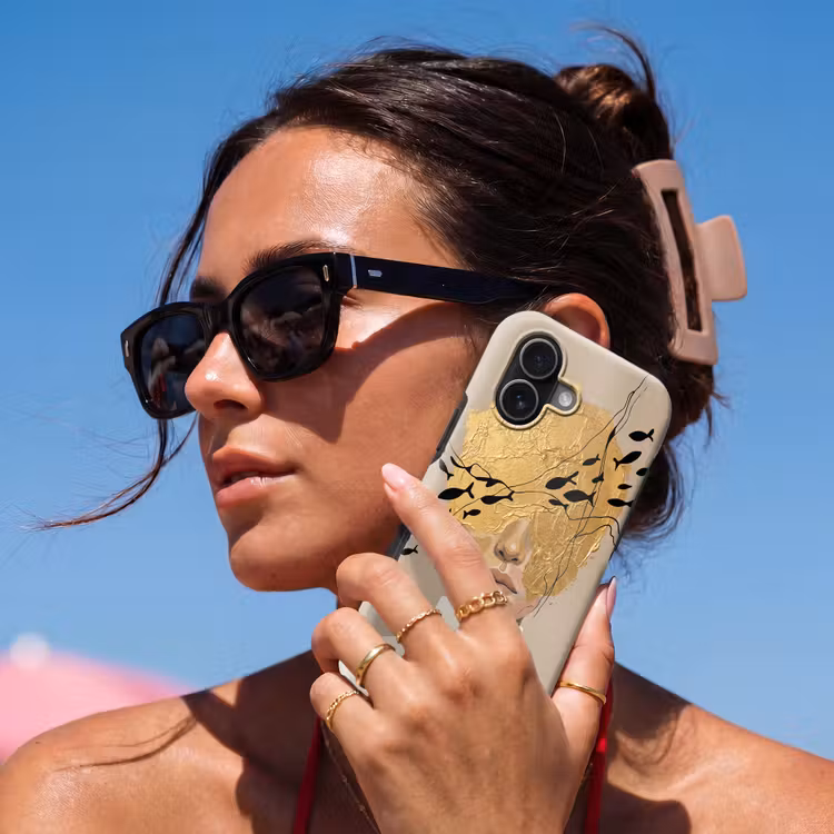 Telefoonhoesje Toughcase - Modern - Vrouw - Goud — 6