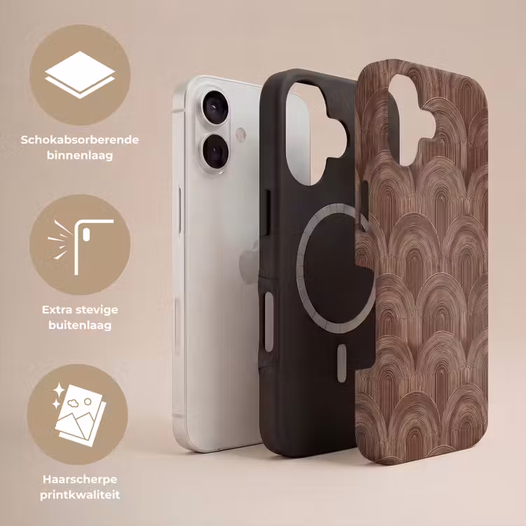 Telefoonhoesje Toughcase - Ritmisch - Effect - Bruin — 3