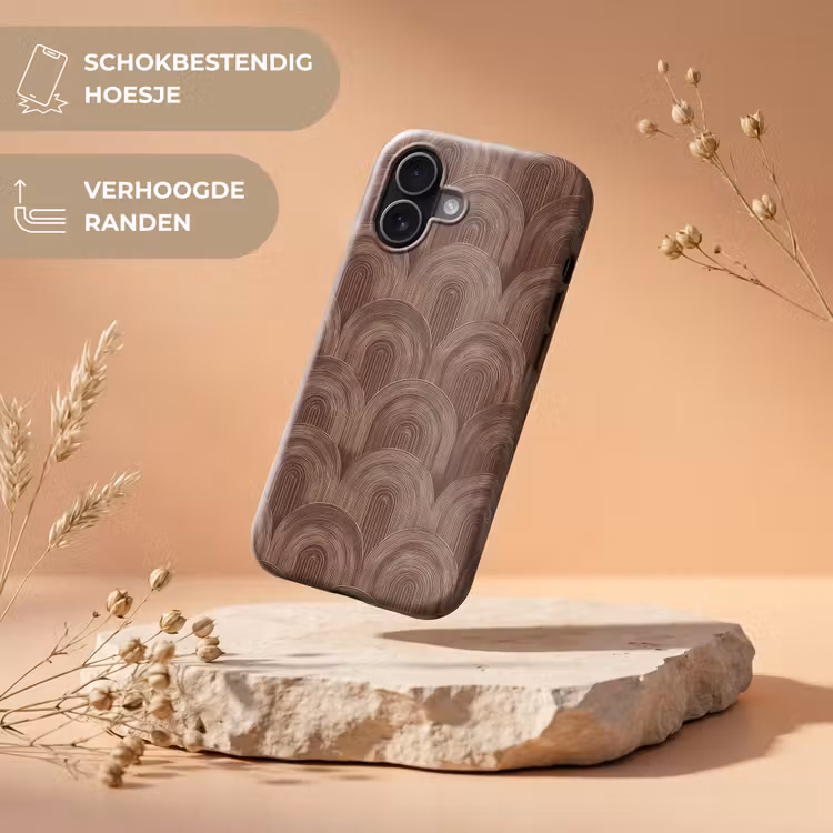 Telefoonhoesje Toughcase - Ritmisch - Effect - Bruin — 5