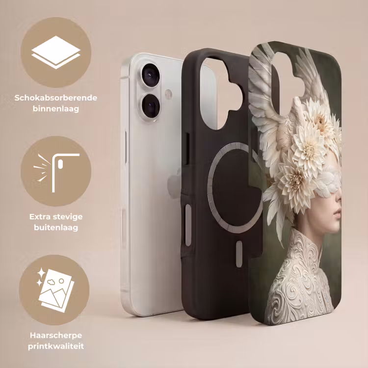 Telefoonhoesje Toughcase - Vleugels - Vrouw - Wit — 3