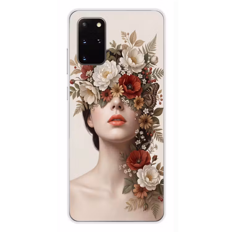 Telefoonhoesje - Portret - Bloemen - Cremé — 4