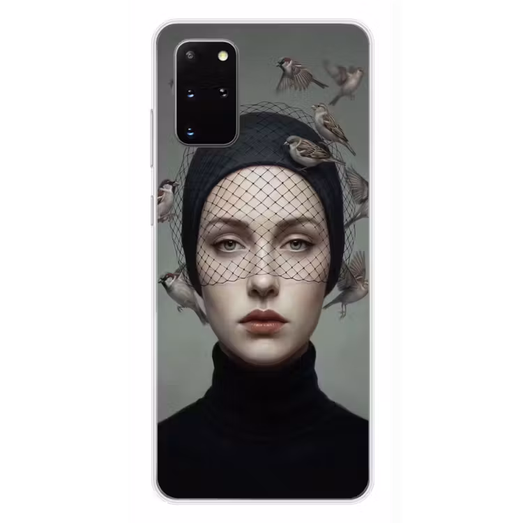Telefoonhoesje - Portret - Vogels - Zwart — 4