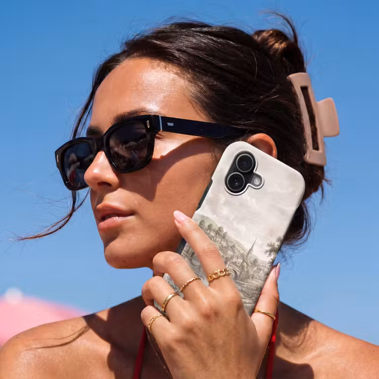 Telefoonhoesje Toughcase - Dorp - Brug - Uitzicht - Groen — 6