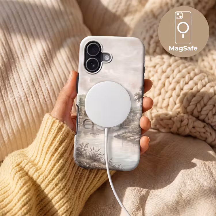Telefoonhoesje Toughcase - Dorp - Brug - Uitzicht - Groen — 8