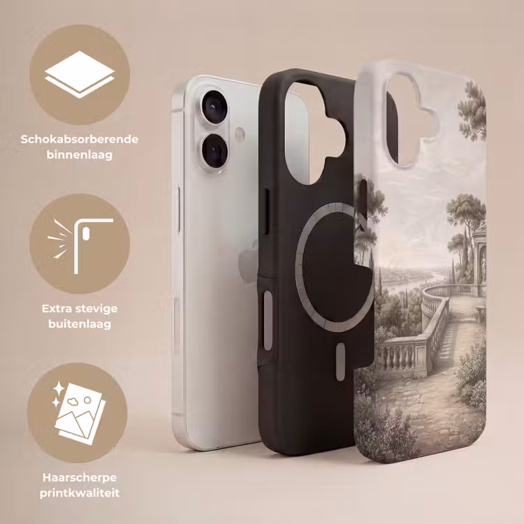Telefoonhoesje Toughcase - Terras - Stad - Uitzicht - Rivier — 3