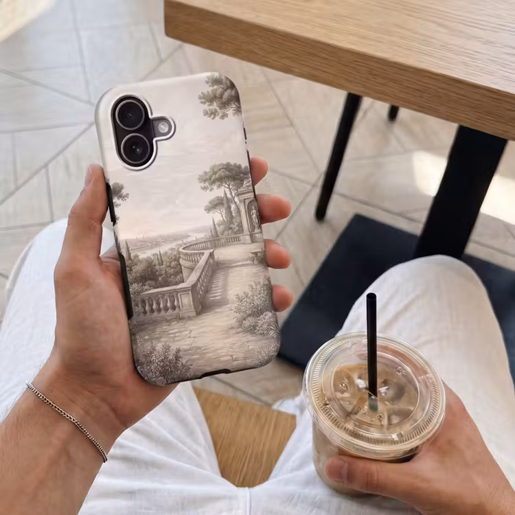 Telefoonhoesje Toughcase - Terras - Stad - Uitzicht - Rivier — 4
