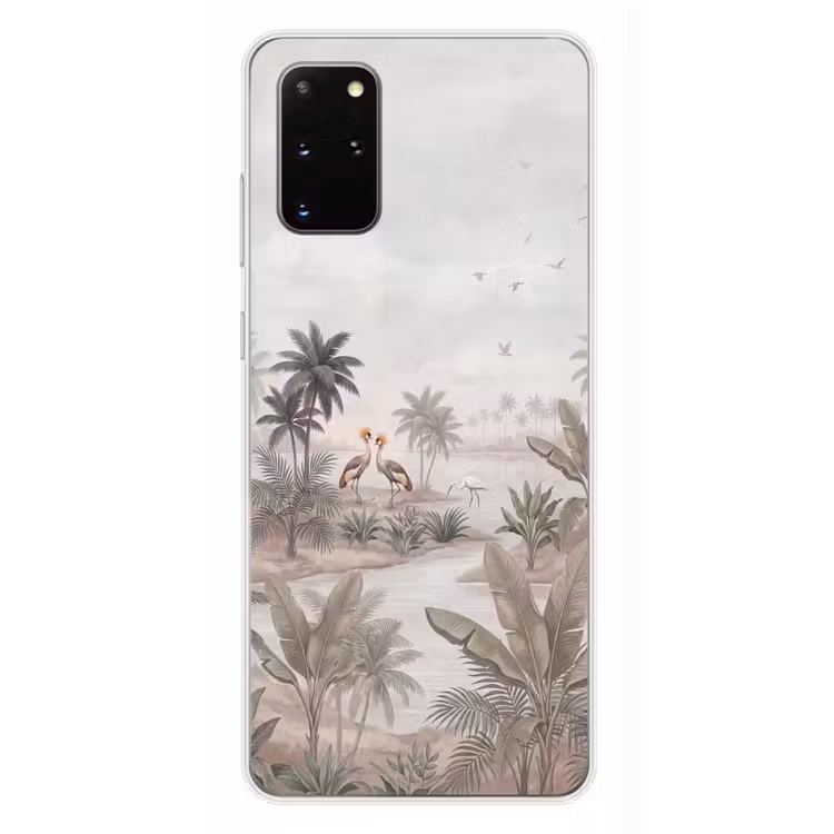 Telefoonhoesje - Kraanvogels - Palmbomen - Tropisch — 4