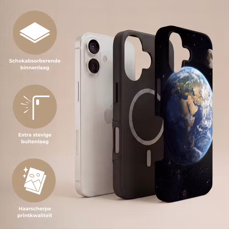 Telefoonhoesje Toughcase - Aarde - Ruimte - Blauw - Groen — 3