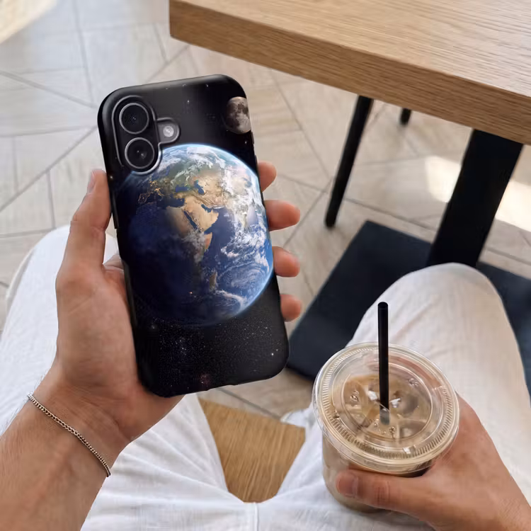 Telefoonhoesje Toughcase - Aarde - Ruimte - Blauw - Groen — 4