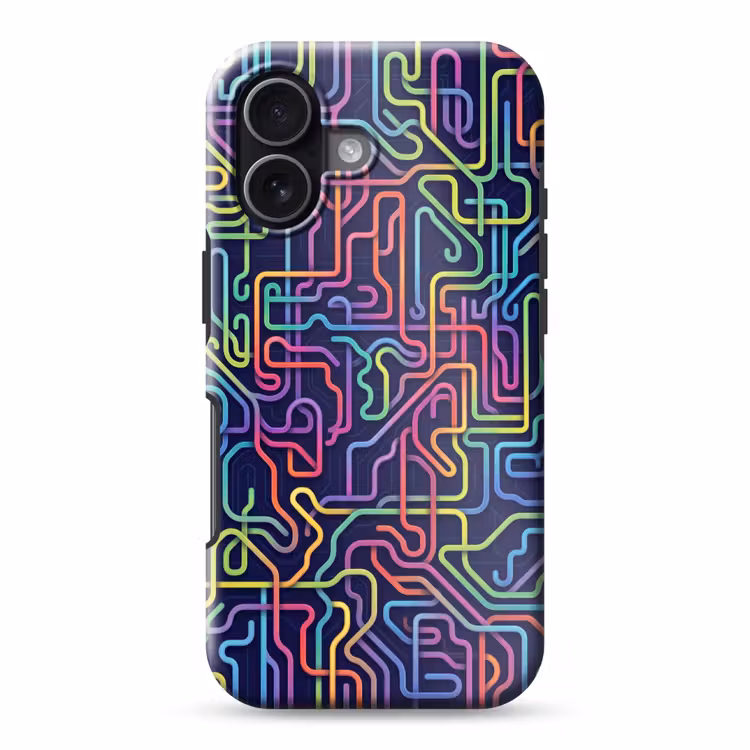 Telefoonhoesje Toughcase - Retro - Abstract - Neon — 1