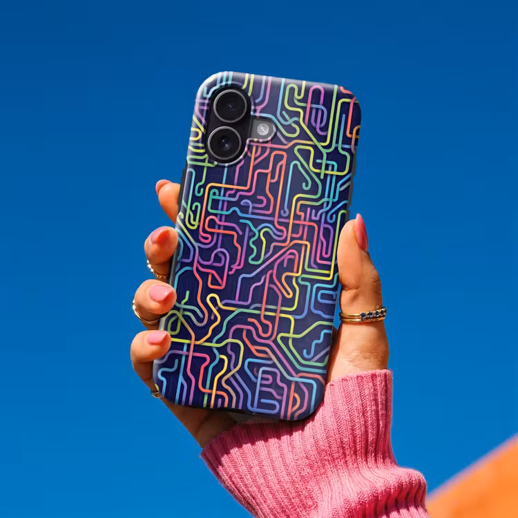 Telefoonhoesje Toughcase - Retro - Abstract - Neon — 2