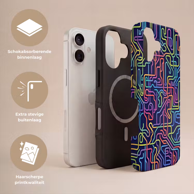 Telefoonhoesje Toughcase - Retro - Abstract - Neon — 3