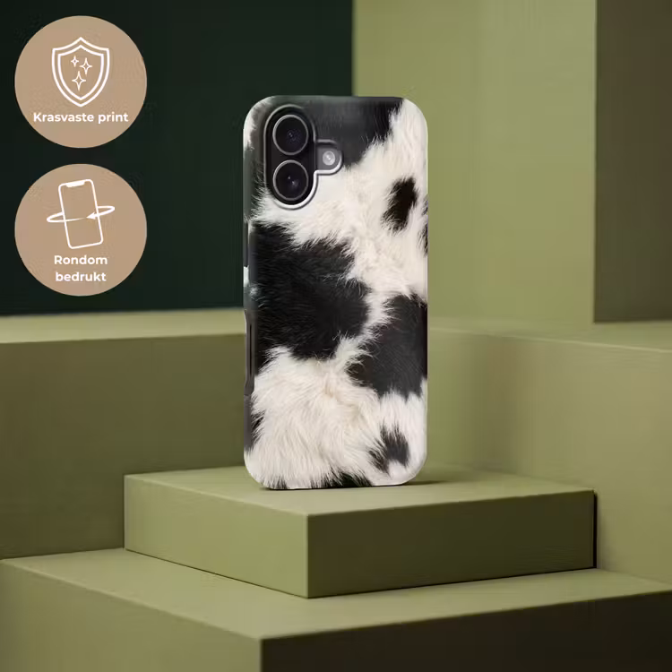 Telefoonhoesje Toughcase - Bont - Textuur - Zwart - Wit — 7