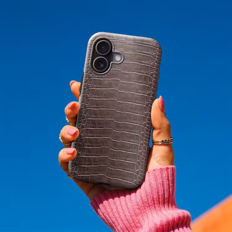 Telefoonhoesje Toughcase - Leer - Krokodil - Mat — 2