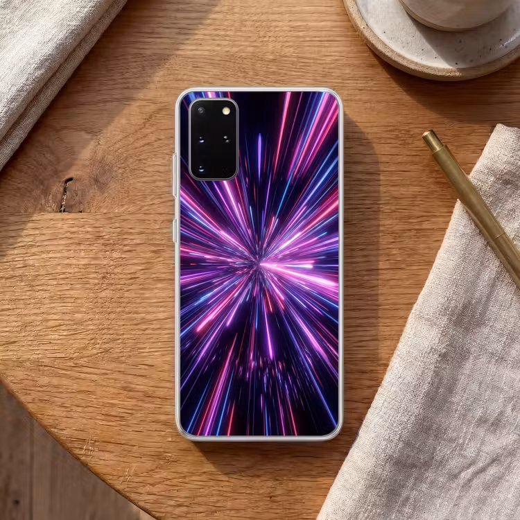 Telefoonhoesje - Lichtsnelheid - Ruimte - Roze - Paars — 2