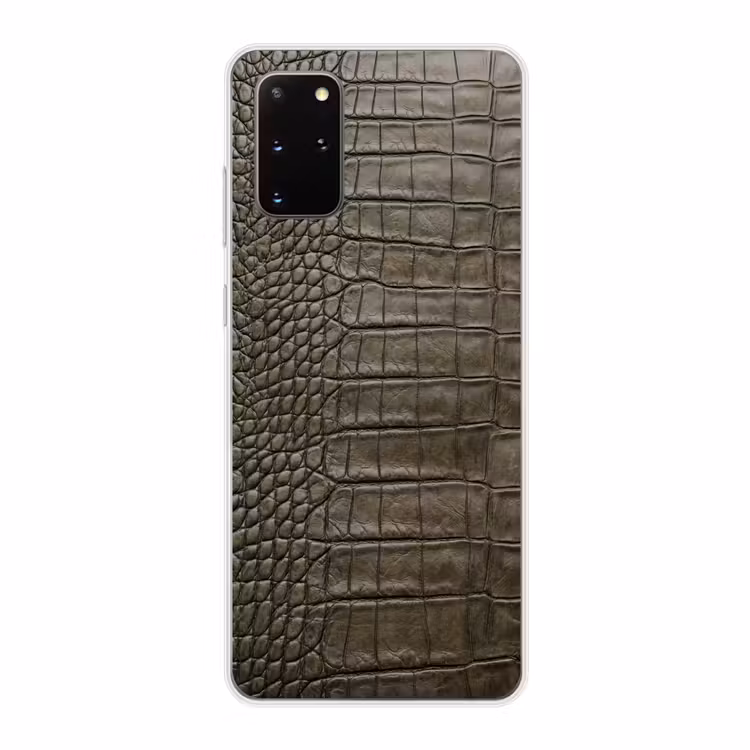 Telefoonhoesje - Krokodillenleer - Structuur - Groen — 1