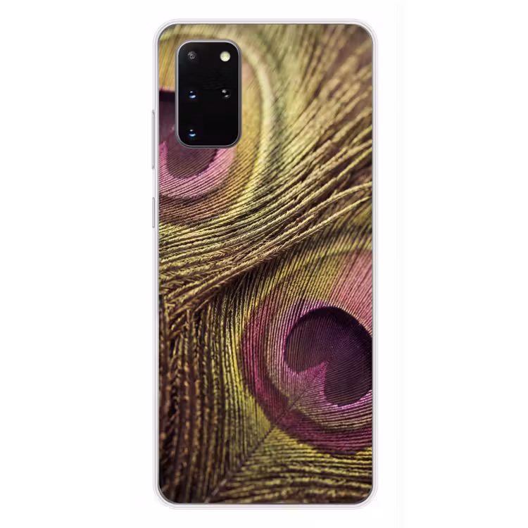 Telefoonhoesje - Pauw - Veren - Paars - Groen — 4
