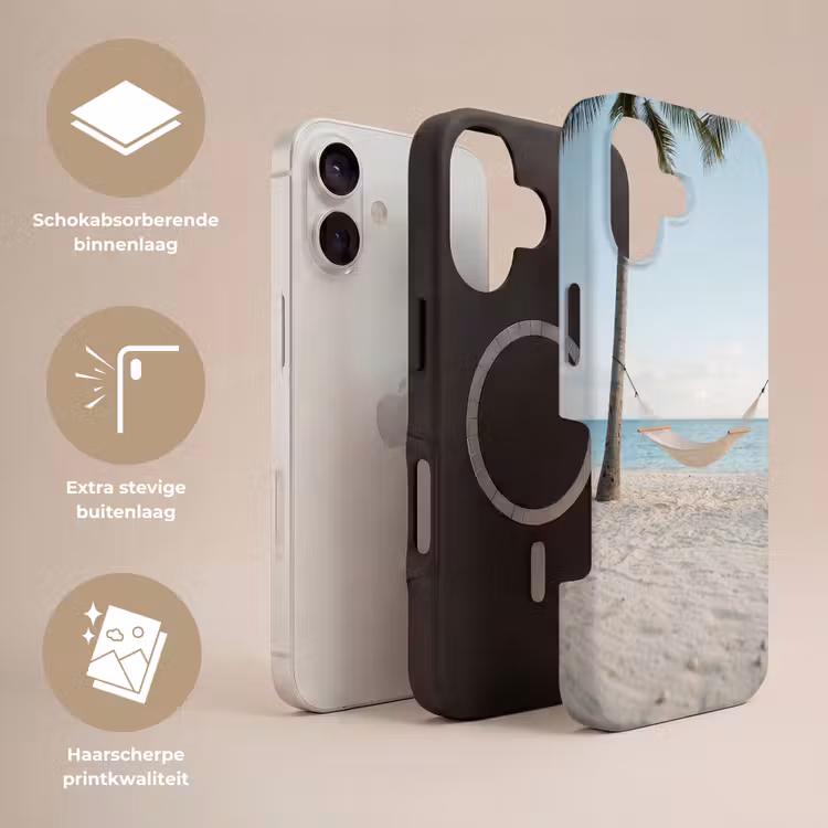 Telefoonhoesje Toughcase - Hangmat - Strand - Wit — 3