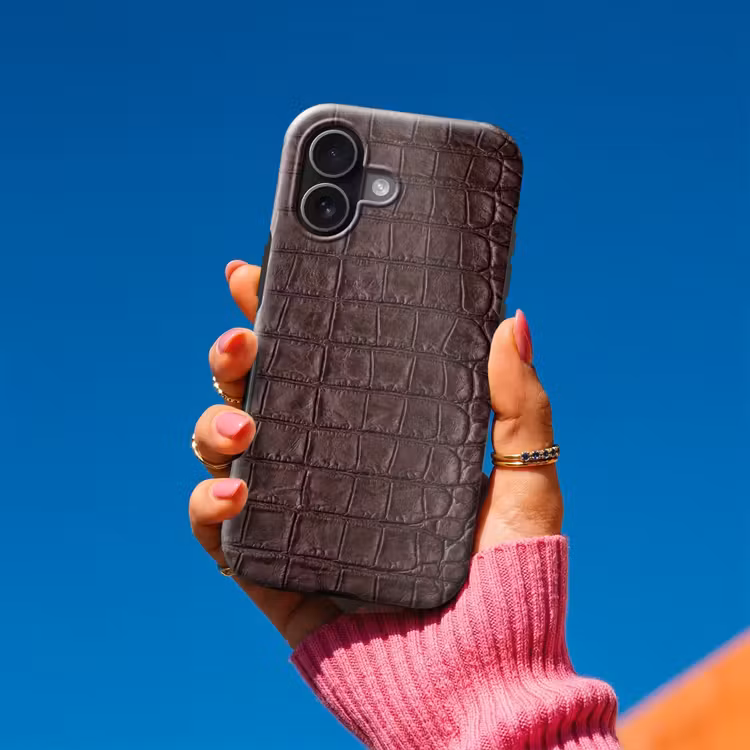 Telefoonhoesje Toughcase - Krokodil - Leer - Bruin — 2