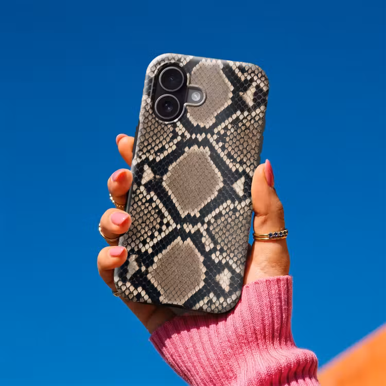 Telefoonhoesje Toughcase - Slangenprint - Python - Bruin — 2