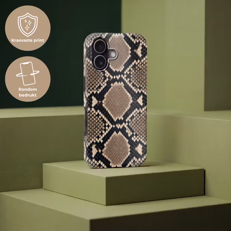 Telefoonhoesje Toughcase - Slangenprint - Python - Bruin — 7
