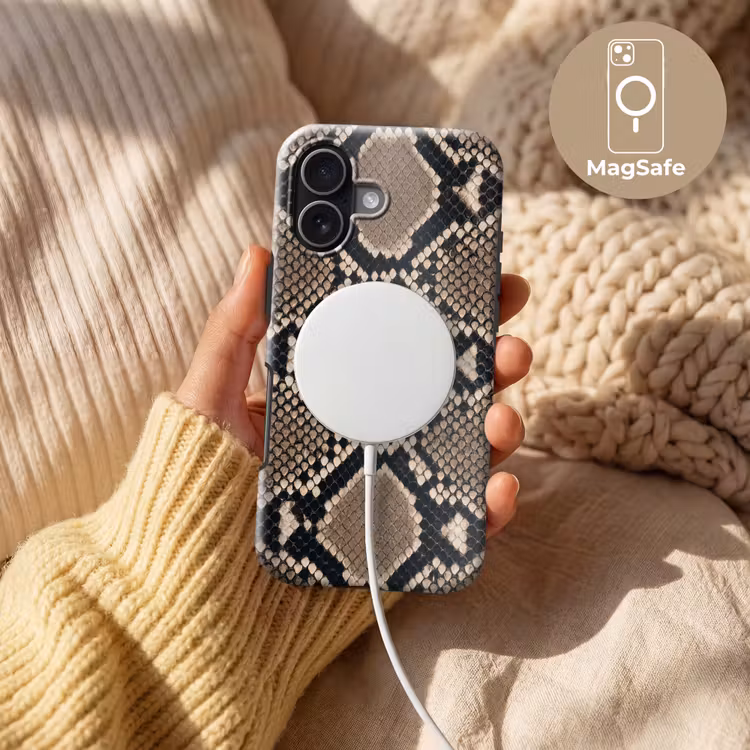 Telefoonhoesje Toughcase - Slangenprint - Python - Bruin — 8