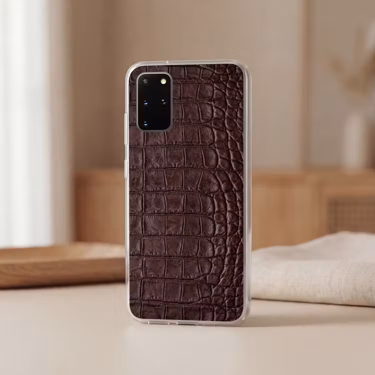 Telefoonhoesje - Krokodil - Leer - Bruin — 3