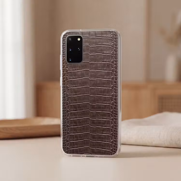 Telefoonhoesje - Leer - Krokodil - Mat — 3