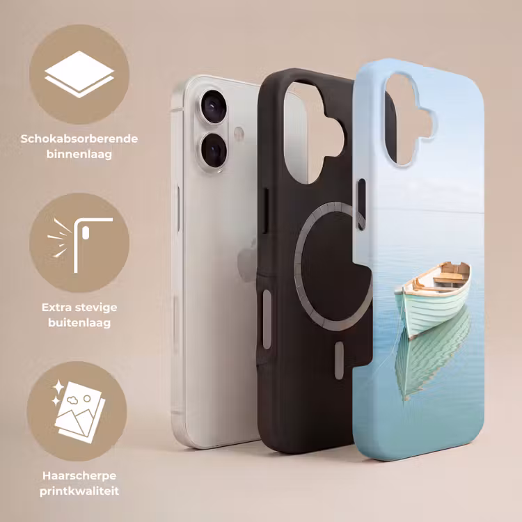 Telefoonhoesje Toughcase - Minimalistisch - Boot - Zee — 3