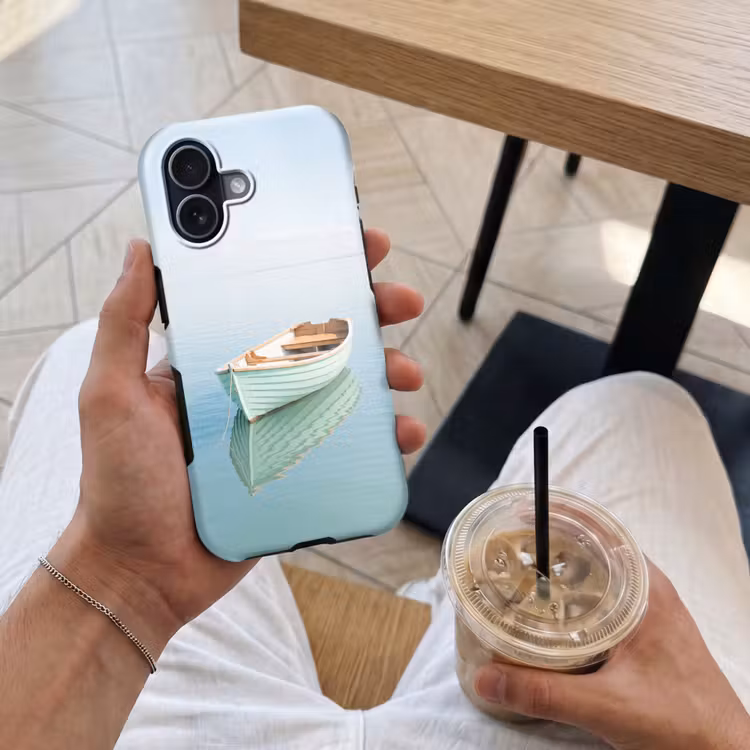 Telefoonhoesje Toughcase - Minimalistisch - Boot - Zee — 4