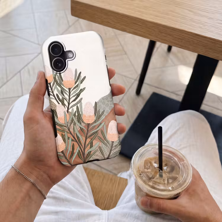 Telefoonhoesje Toughcase - Modern - Heuvels - Terracotta — 4