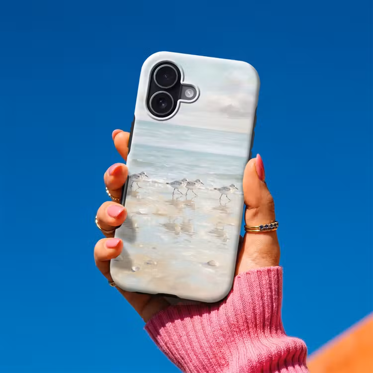 Telefoonhoesje Toughcase - Vogels - Strand - Zee — 2