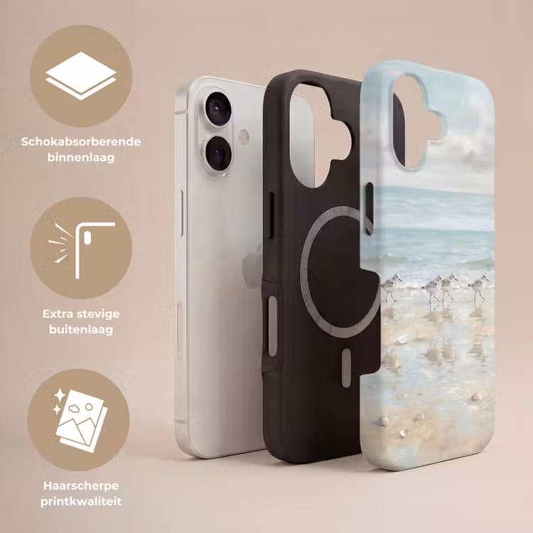 Telefoonhoesje Toughcase - Vogels - Strand - Zee — 3