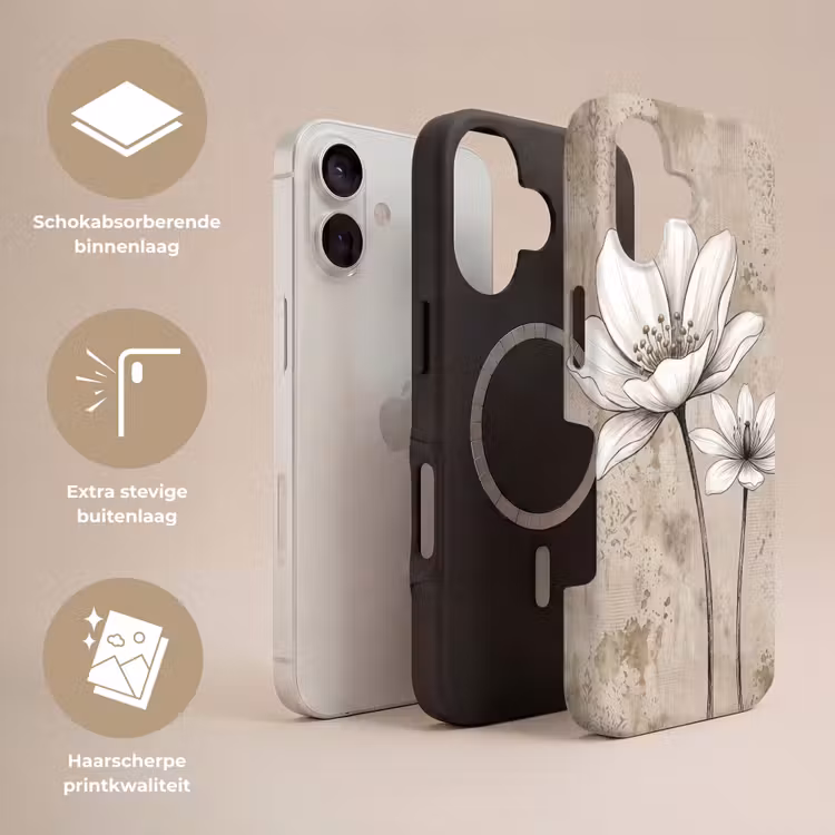Telefoonhoesje Toughcase - Modern - Design - Wit — 3