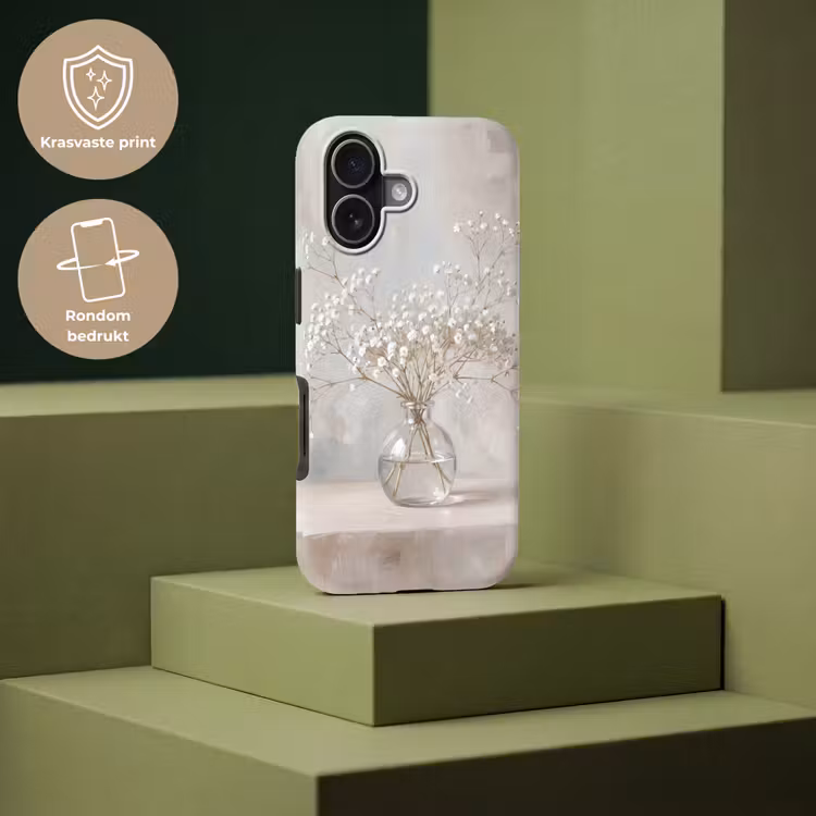 Telefoonhoesje Toughcase - Vaas - Gipskruid - Wit — 7