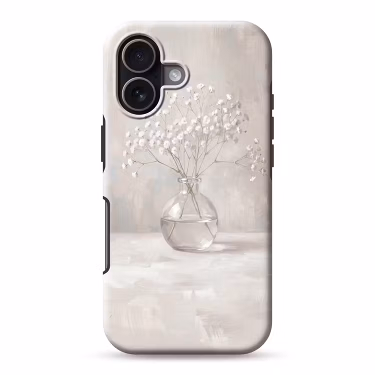 Telefoonhoesje Toughcase - Gipskruid - Vaas - Wit — 1