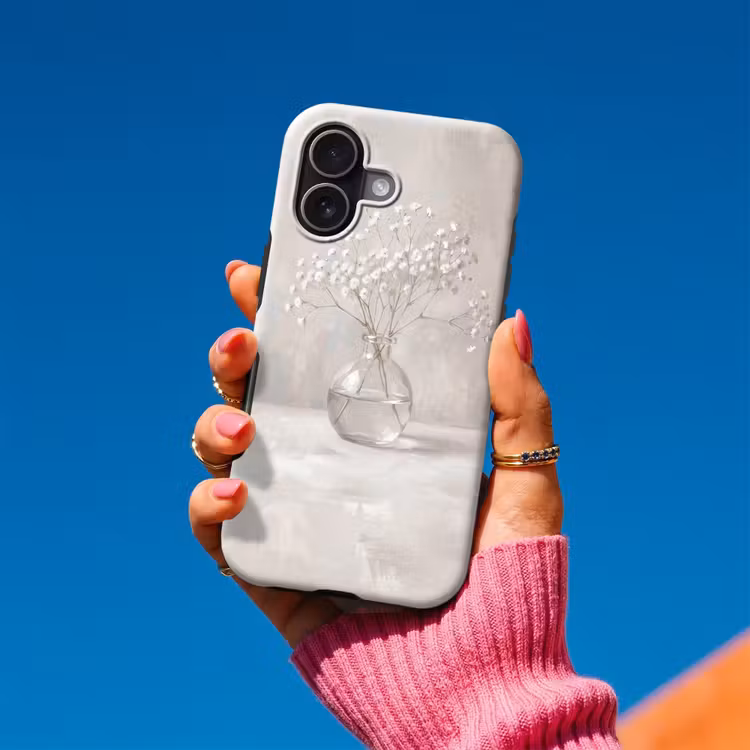 Telefoonhoesje Toughcase - Gipskruid - Vaas - Wit — 2