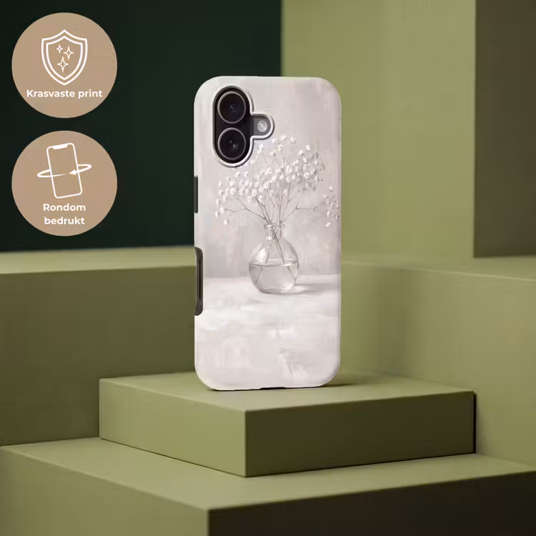 Telefoonhoesje Toughcase - Gipskruid - Vaas - Wit — 7