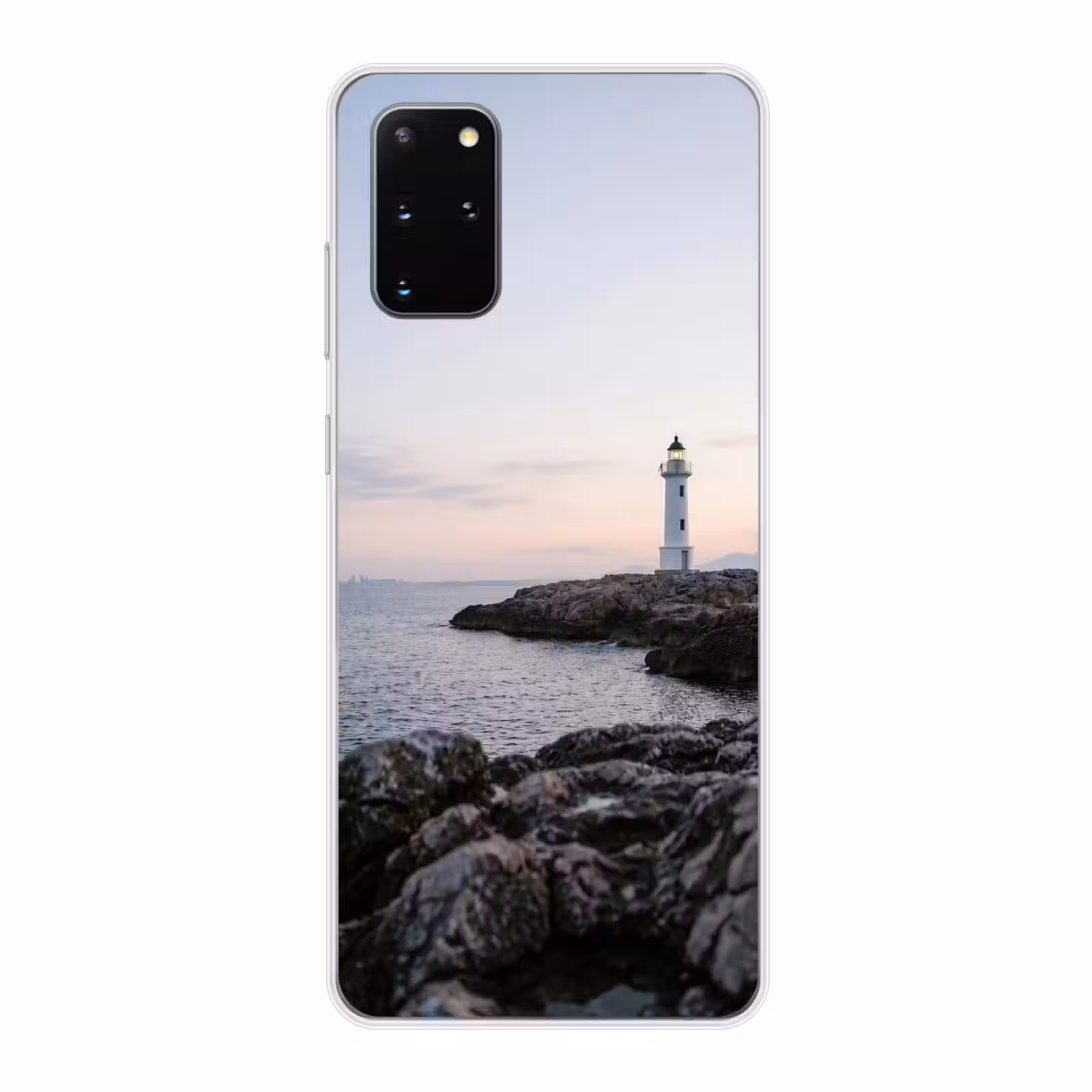 Telefoonhoesje - Rotsen - Vuurtoren - Wit — 1