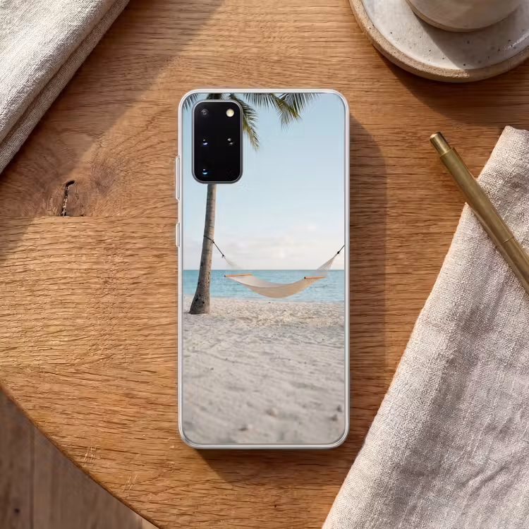 Telefoonhoesje - Hangmat - Strand - Wit — 2